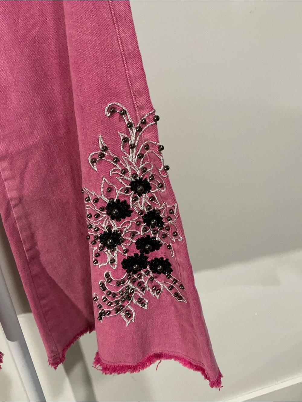 POL Pink Embroidered Flare Jeans - Picture 8 of 9